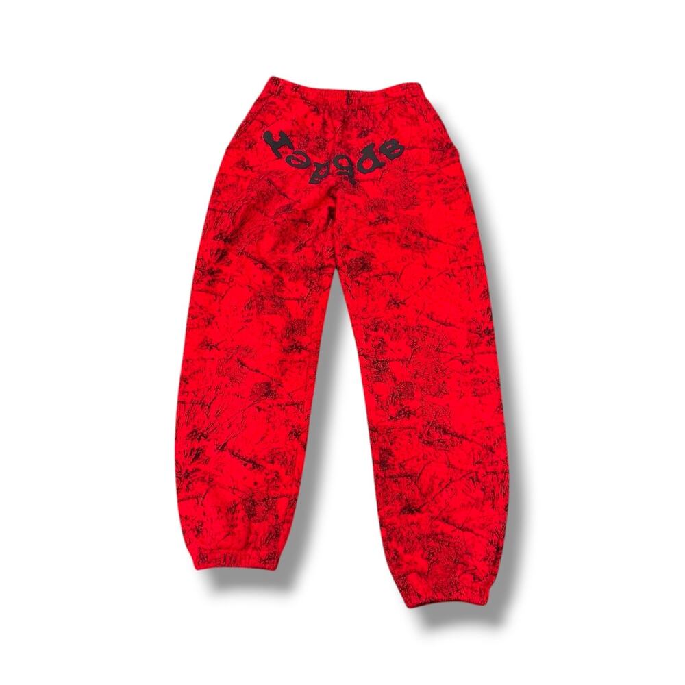 Sp5der OG Tree Camo Sweatpants 'Red’ | Size SMALL